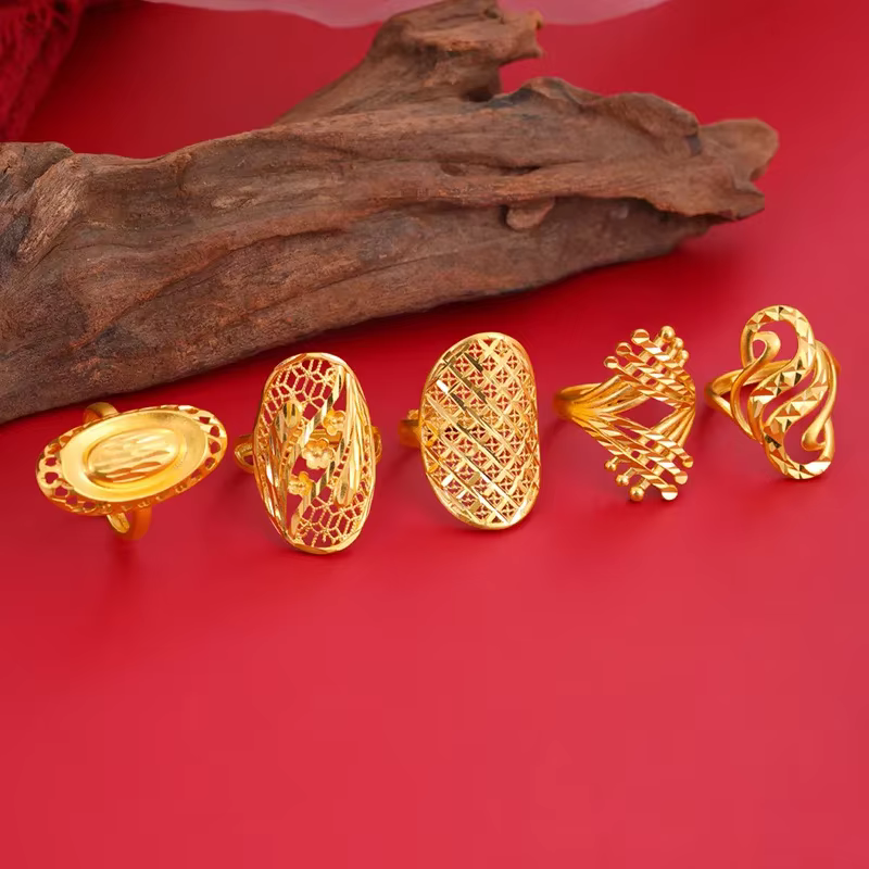 Bague de luxe en or 18 carats pour femmes