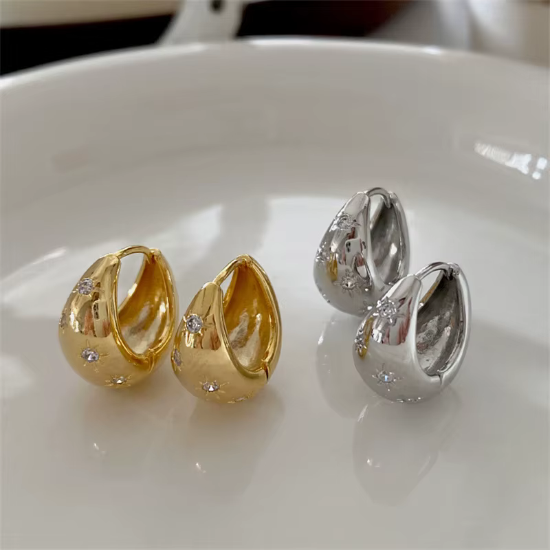 Boucles d'oreilles en acier inoxydable pour femmes et filles