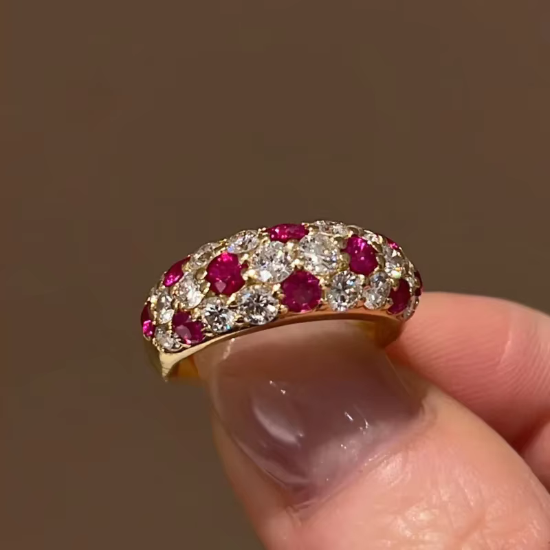 Bague de fiançailles de luxe en argent 925 pour femmes