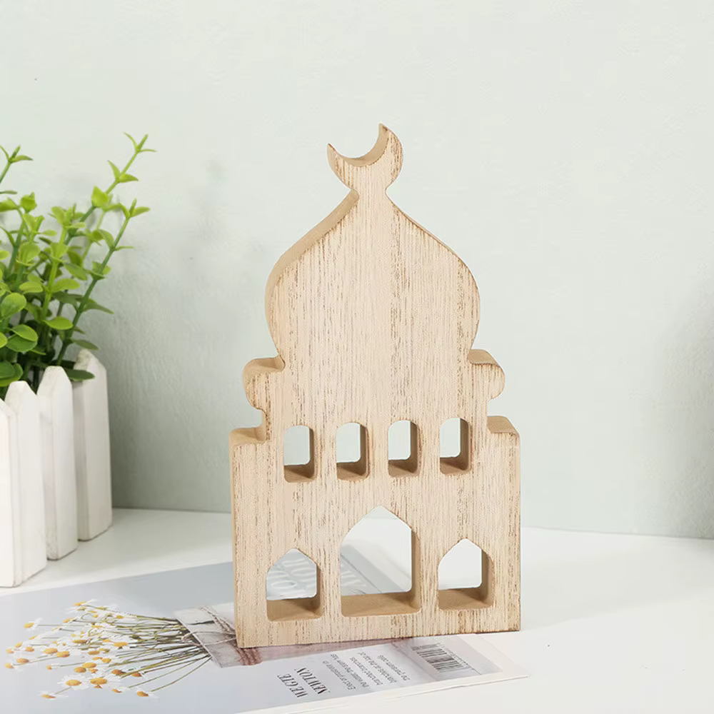 Ornements en bois EID Mubarak 2026