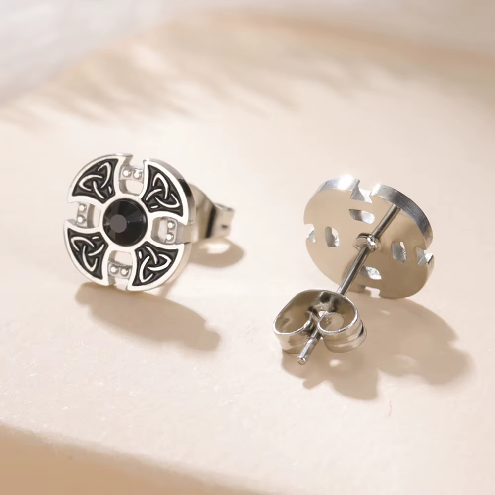 Dawapara – boucles d'oreilles à nœud trinité Mjolnir