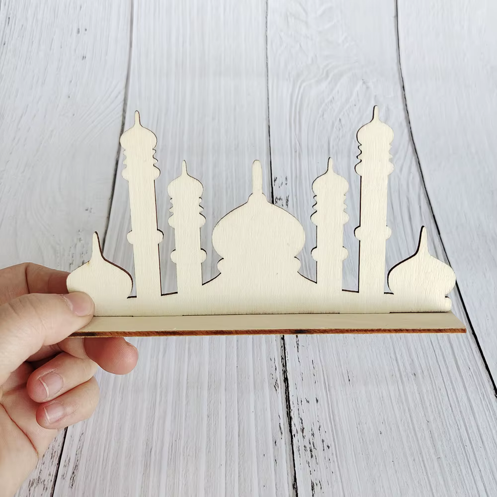 Ornements en bois Eid Mubarak
