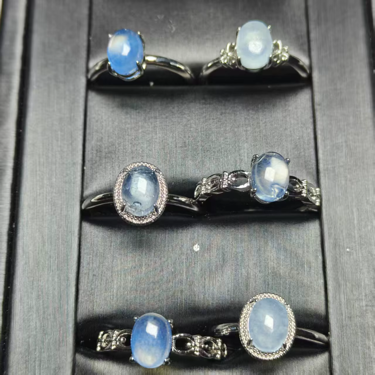 Bague aigue-marine naturelle