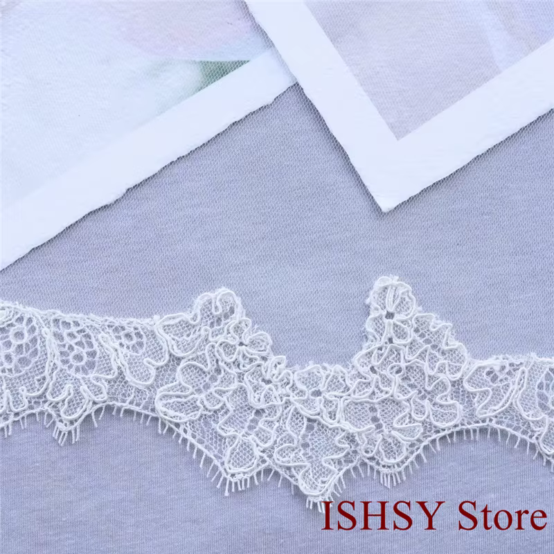Voile de mariée en dentelle avec os