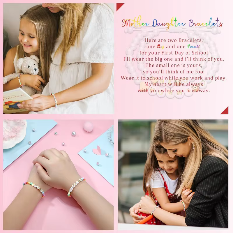 Ensemble de bracelets de perles mère-fille pour 2