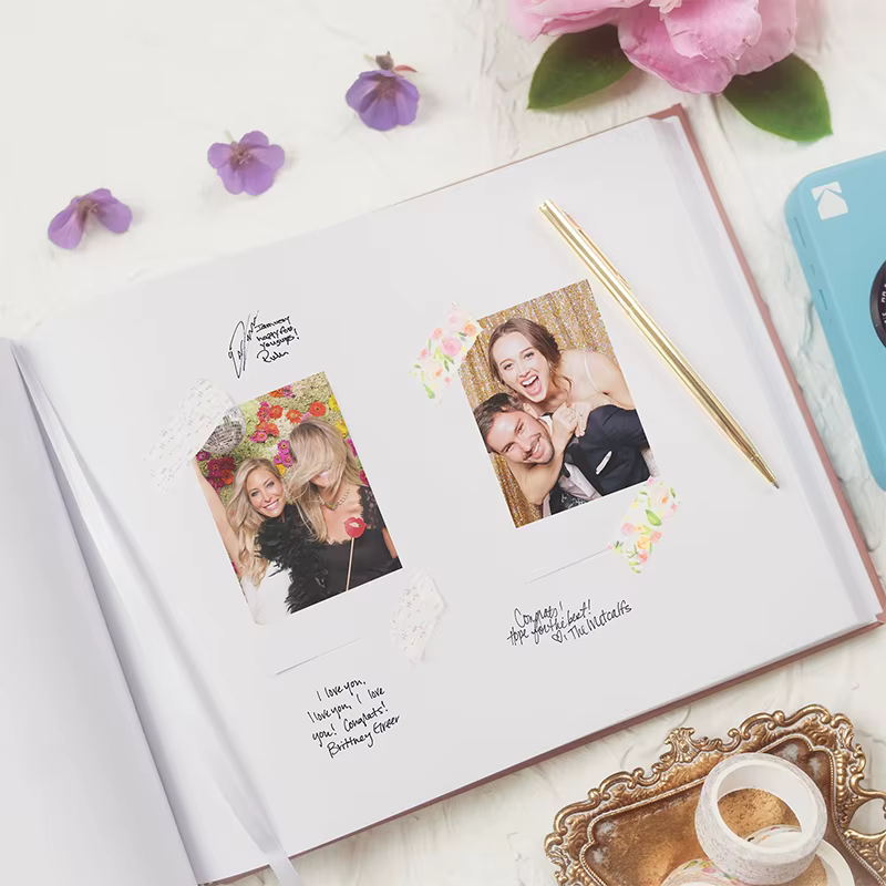 Livre d'or de mariage personnalisé élégant et minimaliste