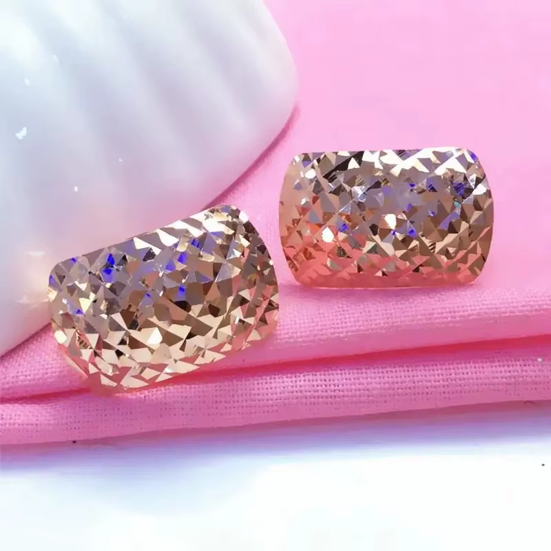 Boucles d'oreilles gypsophile brillantes plaquées or rose violet 14 carats pour femmes