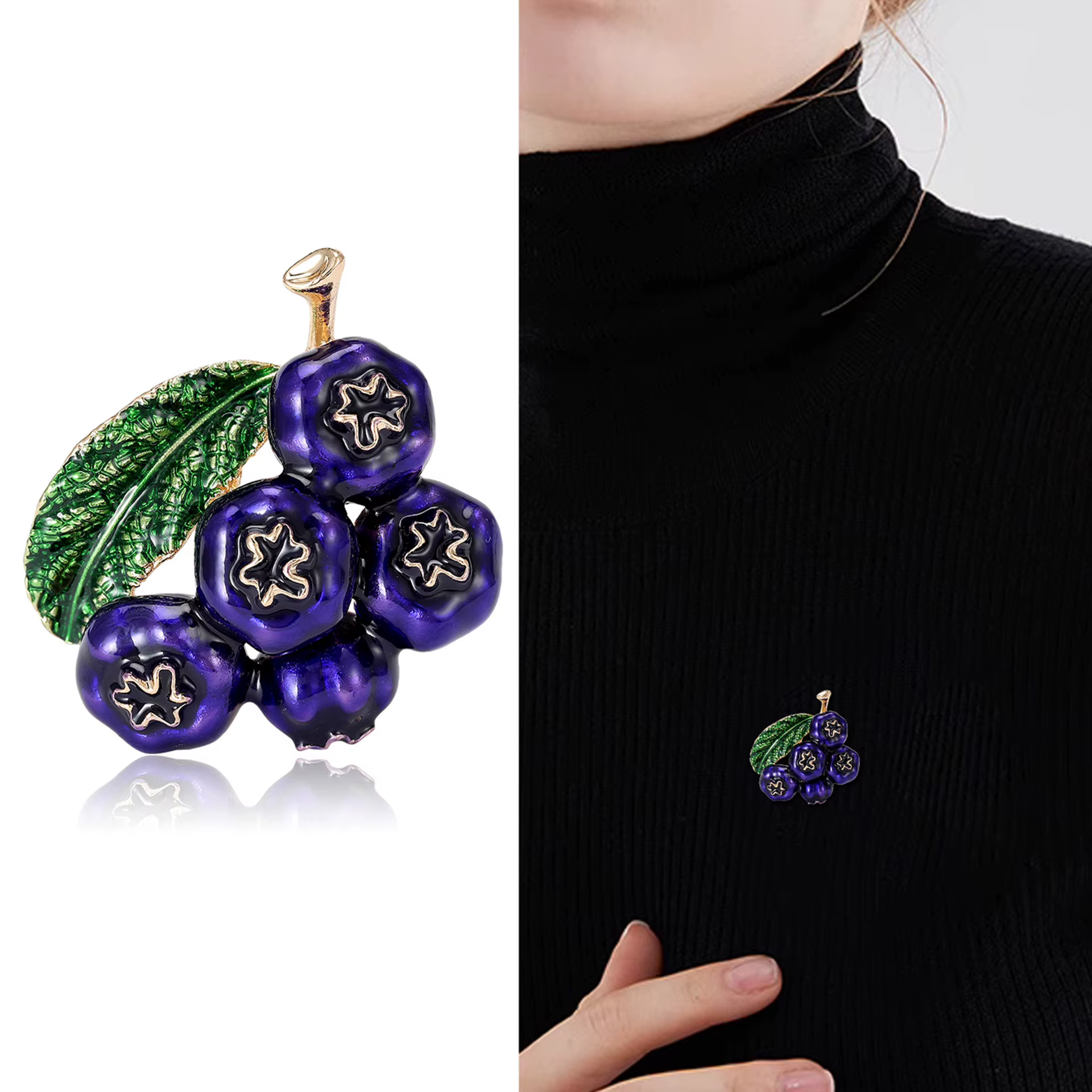 Broche créative et mignonne en émail pour femmes