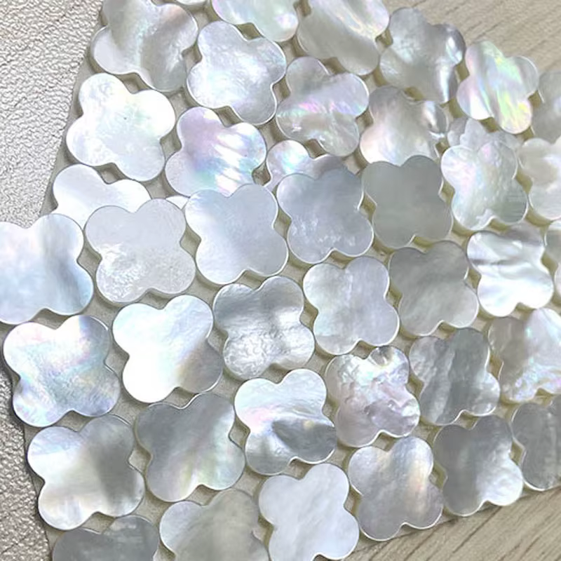25 pièces/lot de pierres précieuses naturelles en nacre blanche