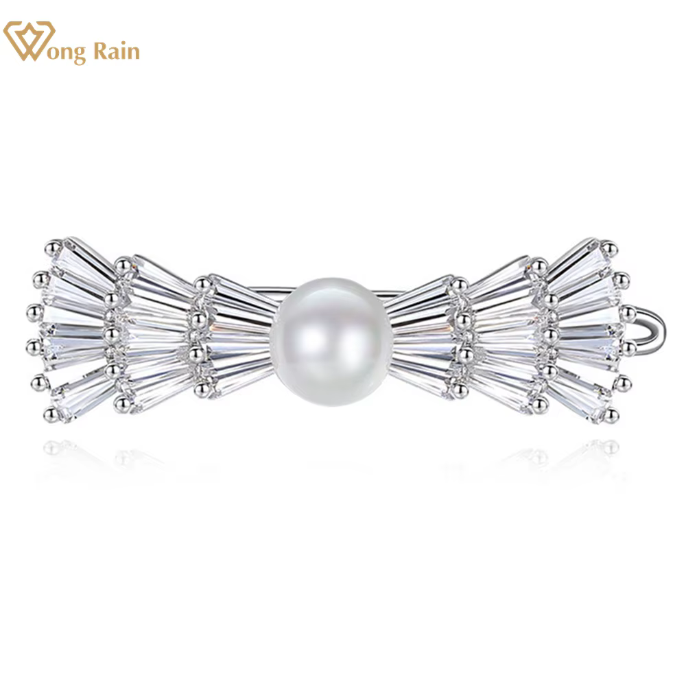 Wong Rain-Barrettes en argent regardé 100% pour femme
