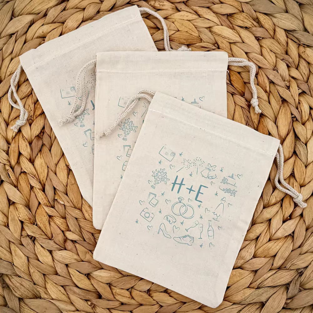 Sacs cadeaux de mariage personnalisés pour invités