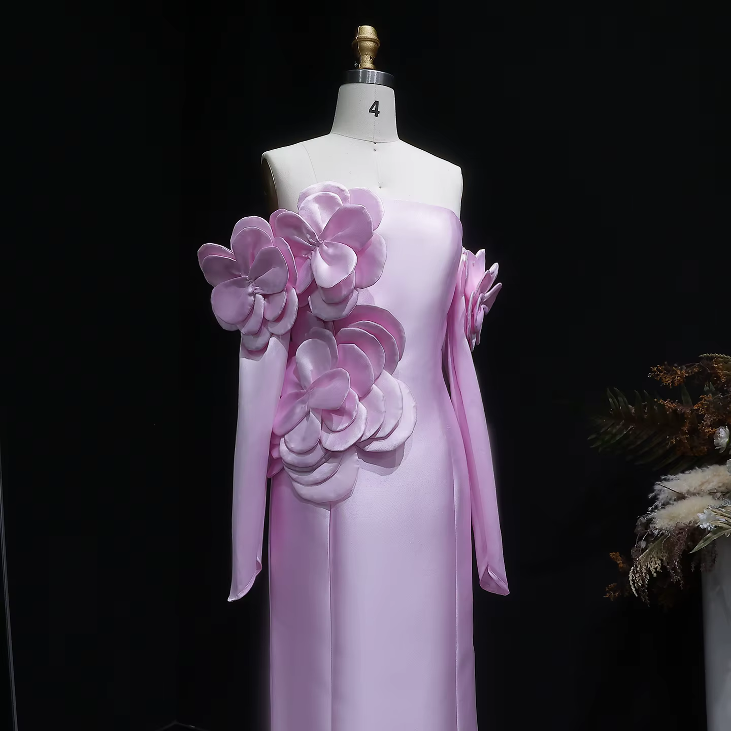 Sharon Said – robe de soirée de luxe en Satin rose