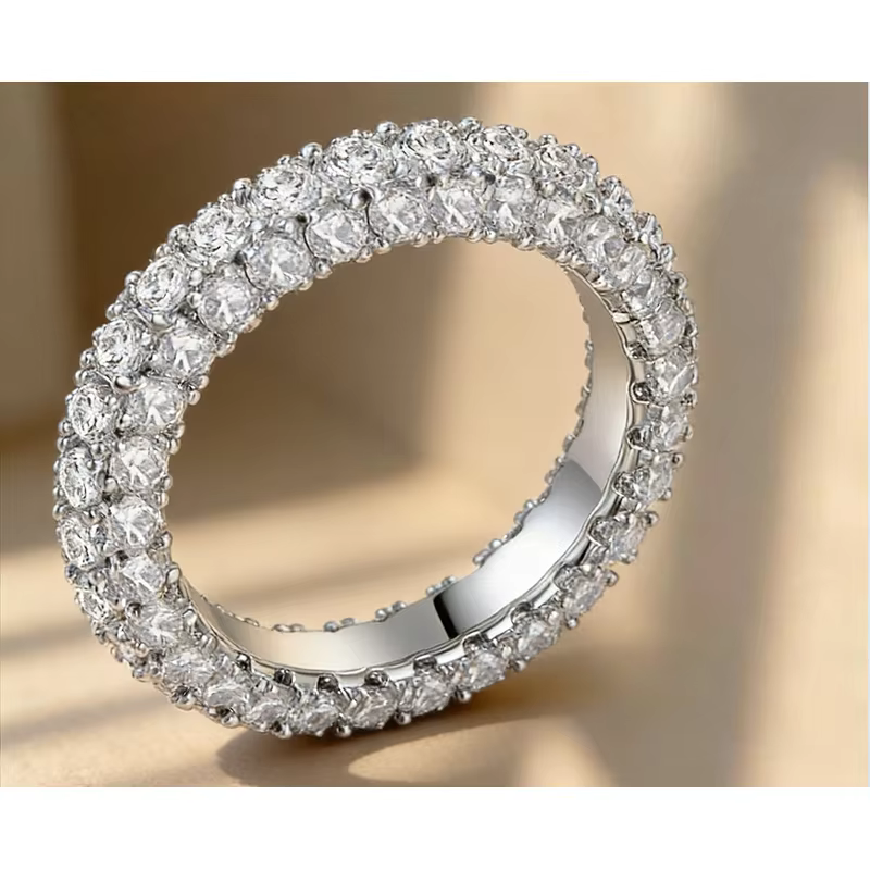 Bague en argent sterling 925 avec zircon brillant de haute qualité
