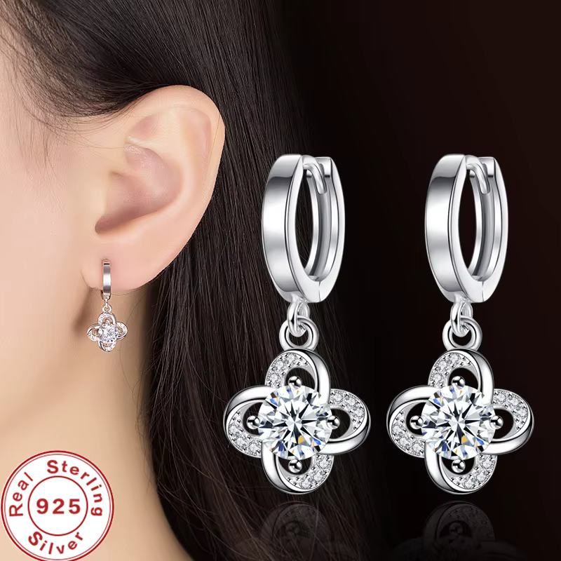 Boucles d'oreilles en argent Sterling 925