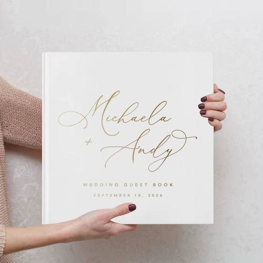 Livre d'or blanc personnalisé