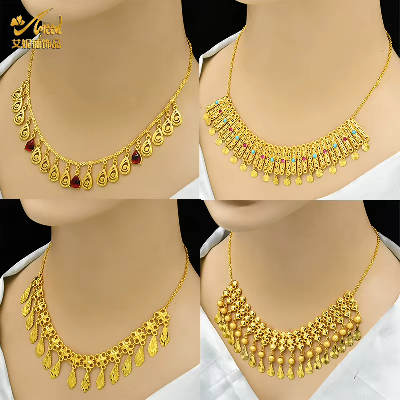 ANIID – collier à pampilles plaqué or 24K pour femmes