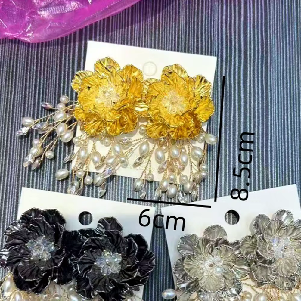 Boucles d'oreilles florales pour mariée