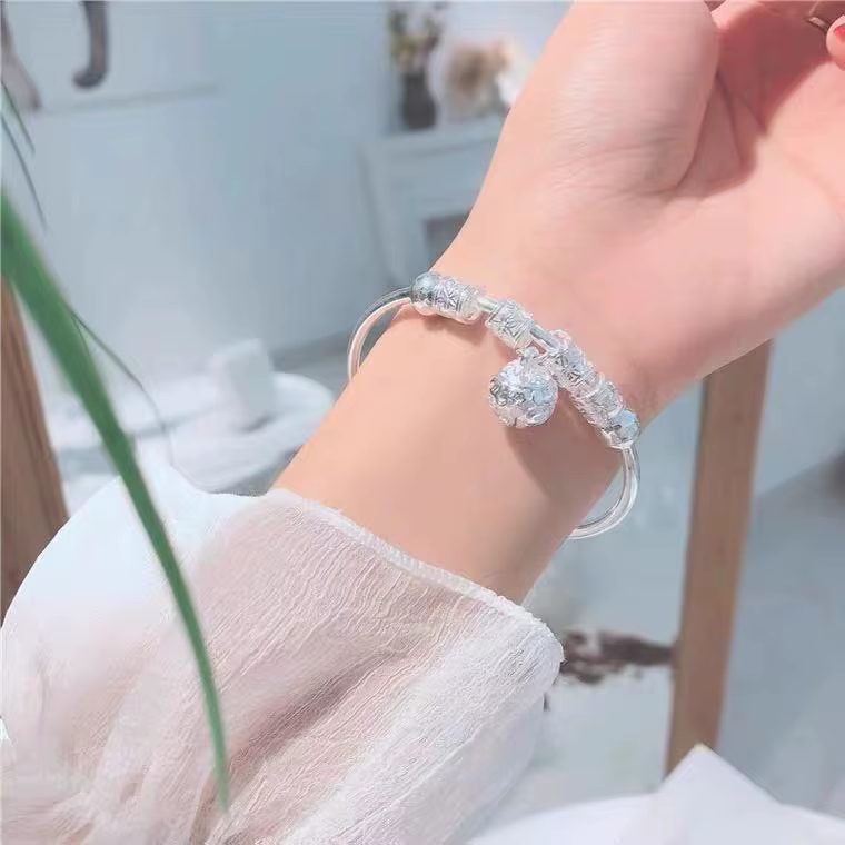 Bracelet manchette ajustable en argent sterling 925 pour femme
