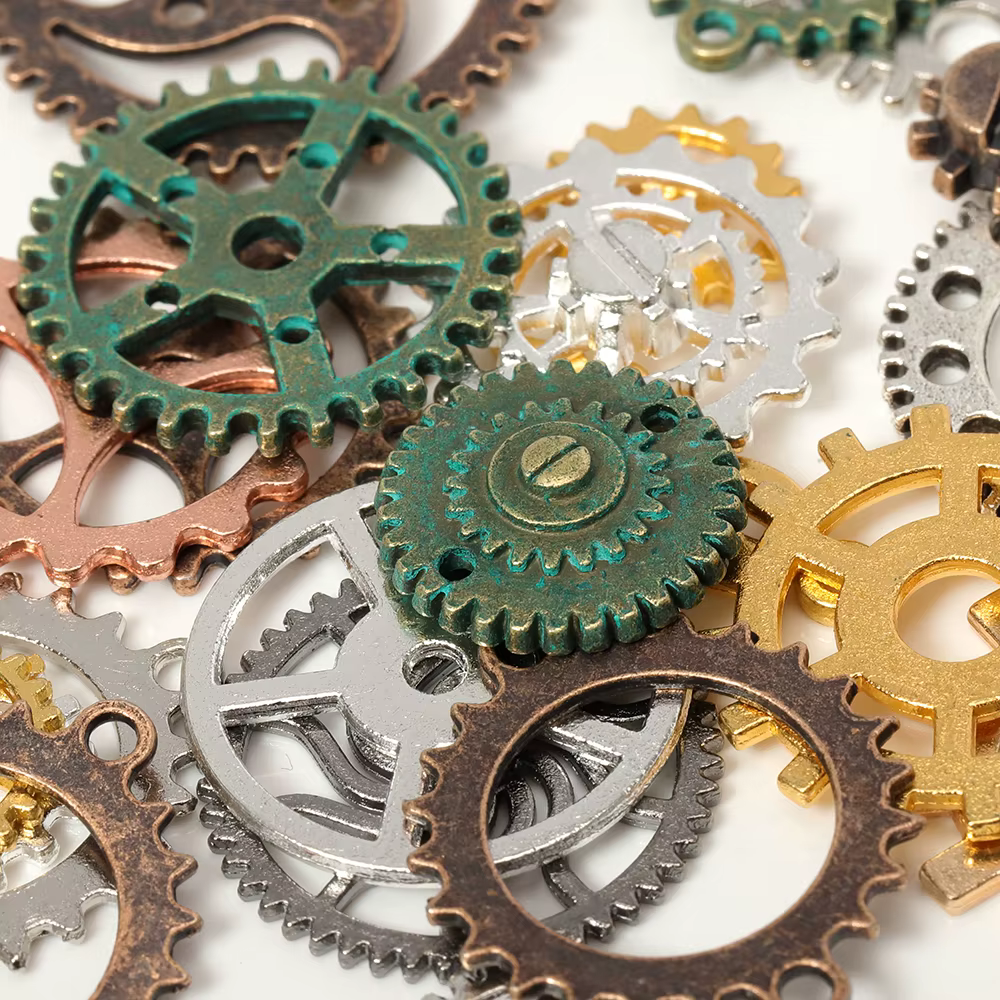 Breloques engrenages Steampunk mixtes