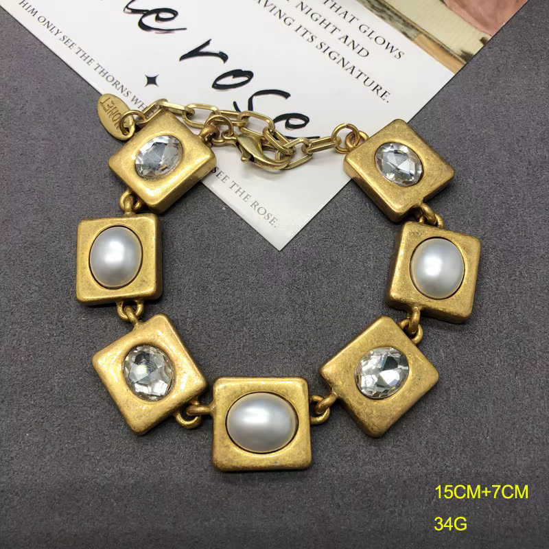 Collier de perles diamant vintage pour femme