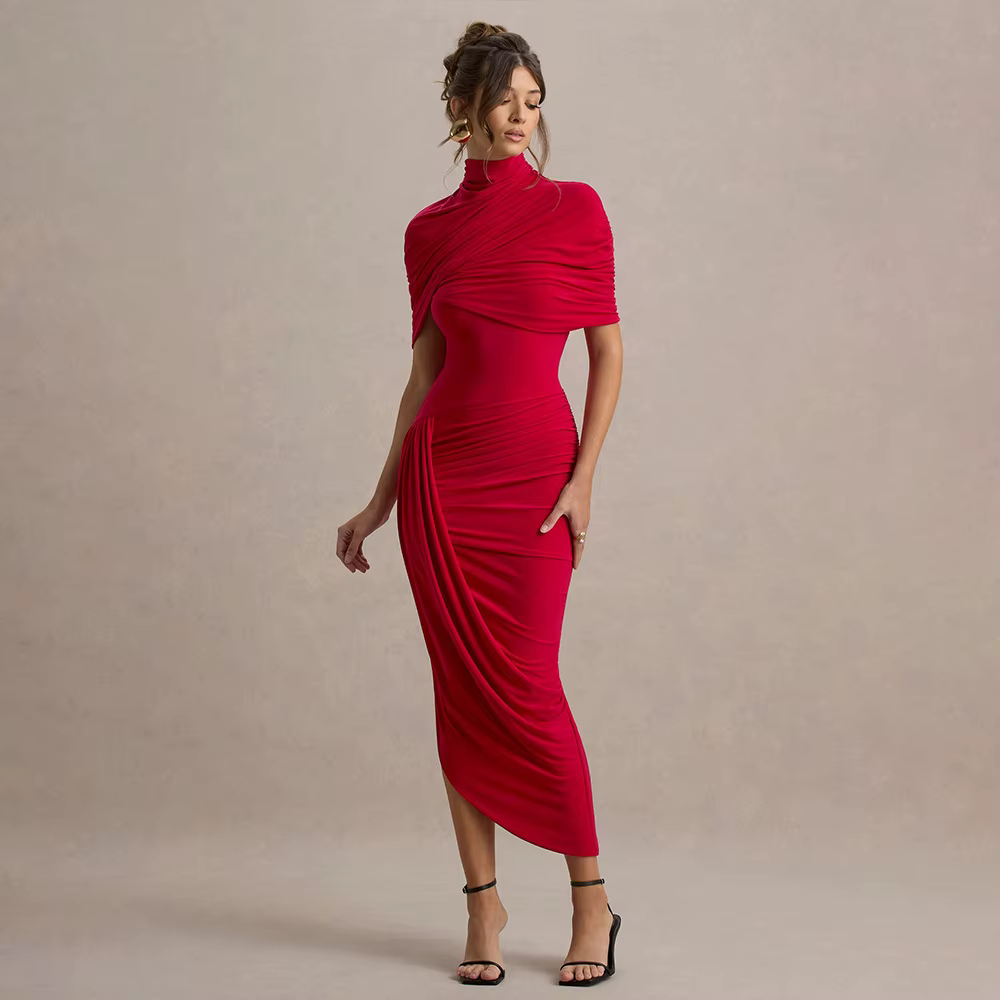 Nouvelle Robe Midi Moulante et Élégante pour Femme