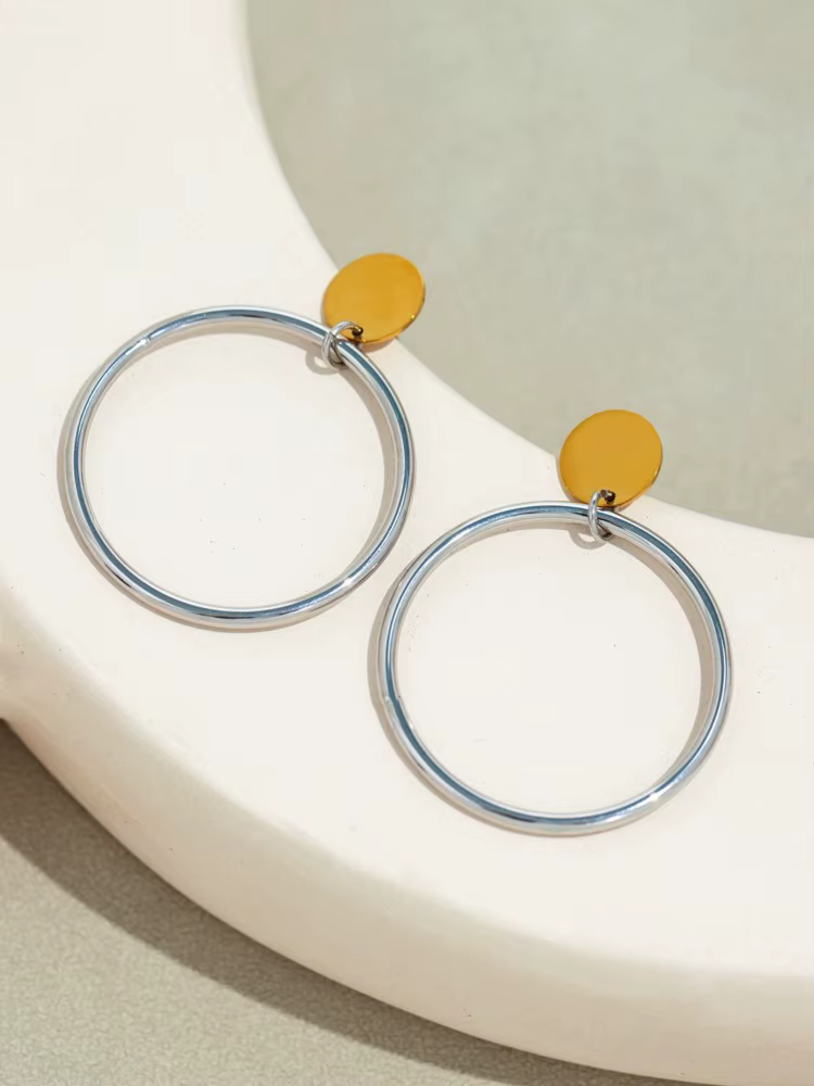 Boucles d'oreilles pendantes en acier inoxydable pour femmes