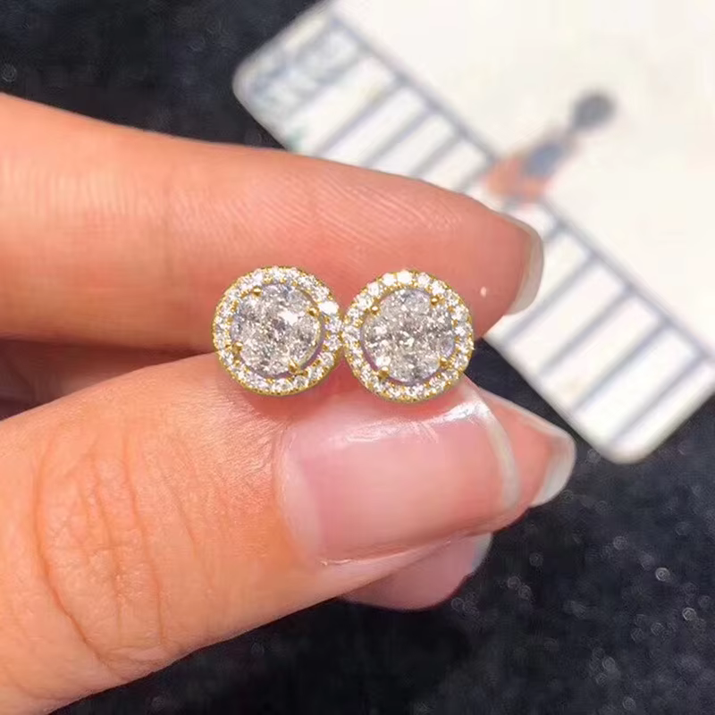 Petites boucles d'oreilles rondes en argent regardé 925 pour femmes