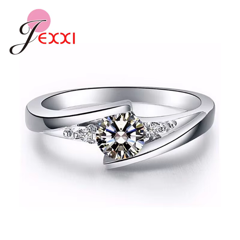 Bague de mariage en argent Sterling 925