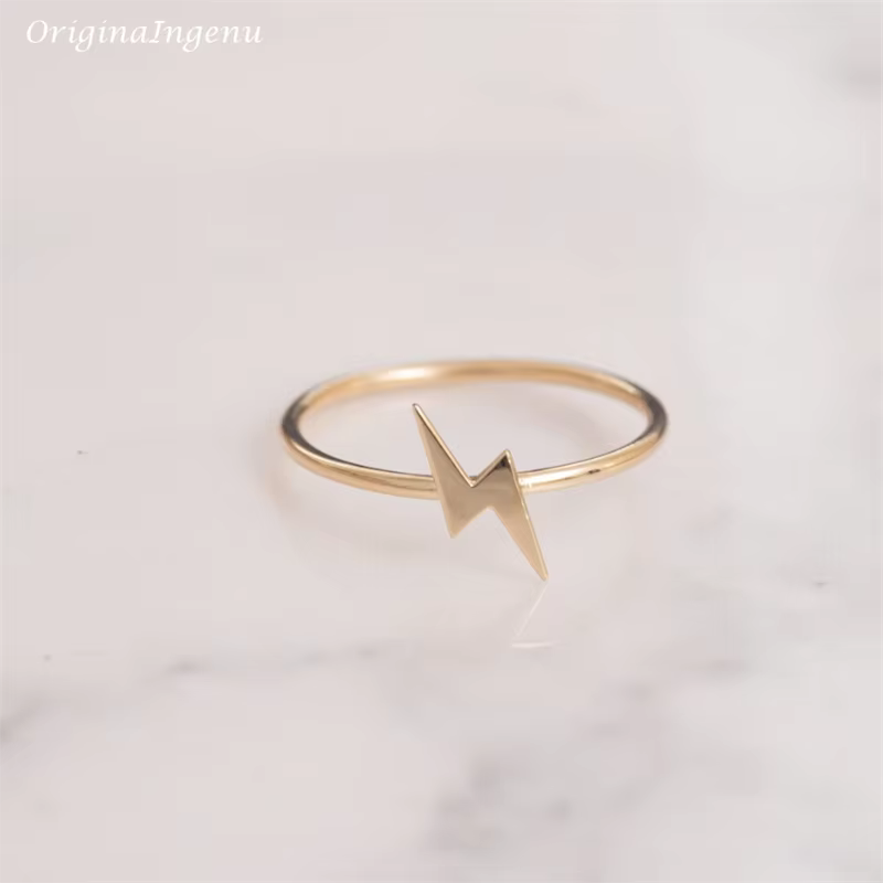 Bague de pluie remplie d'or 14 carats pour femme