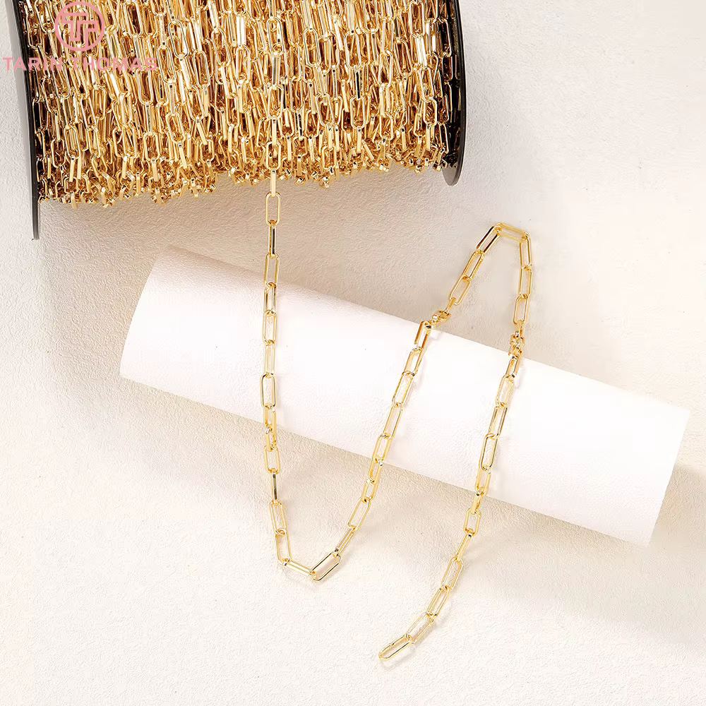 (4285) 1 mètre lien de chaîne 10x4MM 24K couleur or laiton collier chaînes de haute qualité bijoux à bricoler soi-même résultats accessoires en gros