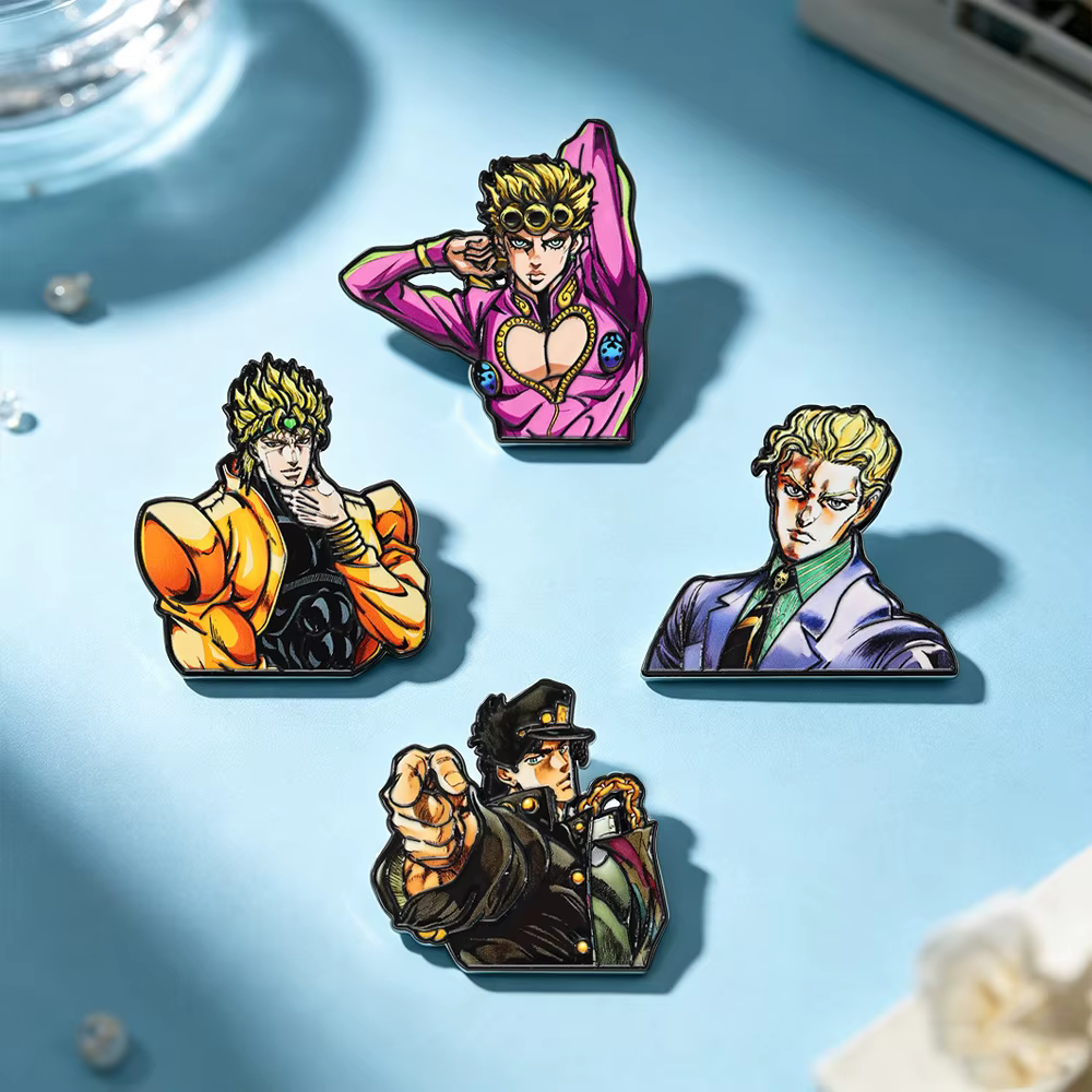 Lot de 4 broches personnages JoJo : Giorno