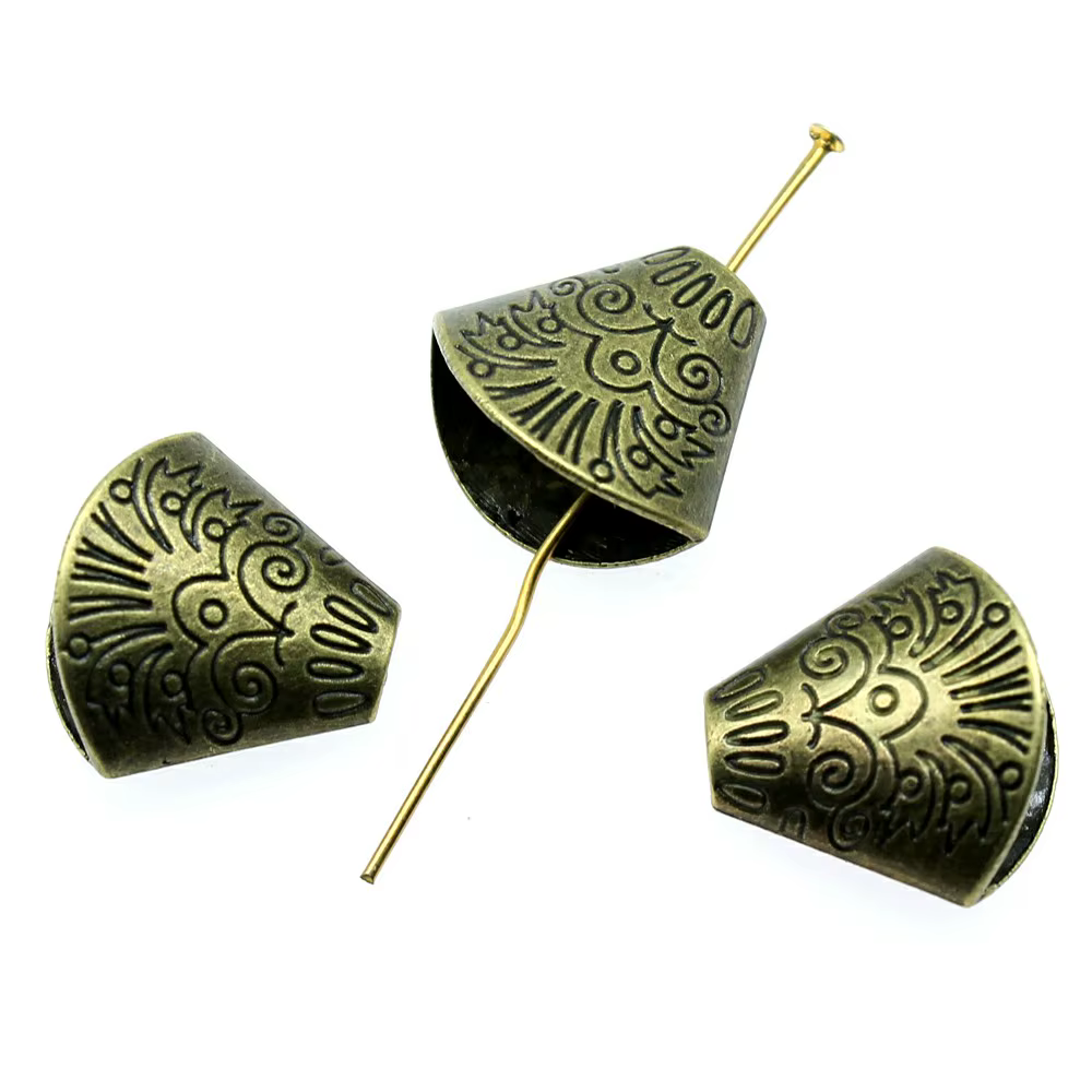 10 pièces 18x19x10mm Embouts de pompon pour breloques