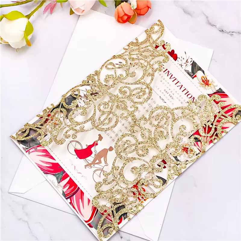 Étiquettes de cartes d'invitation de mariage