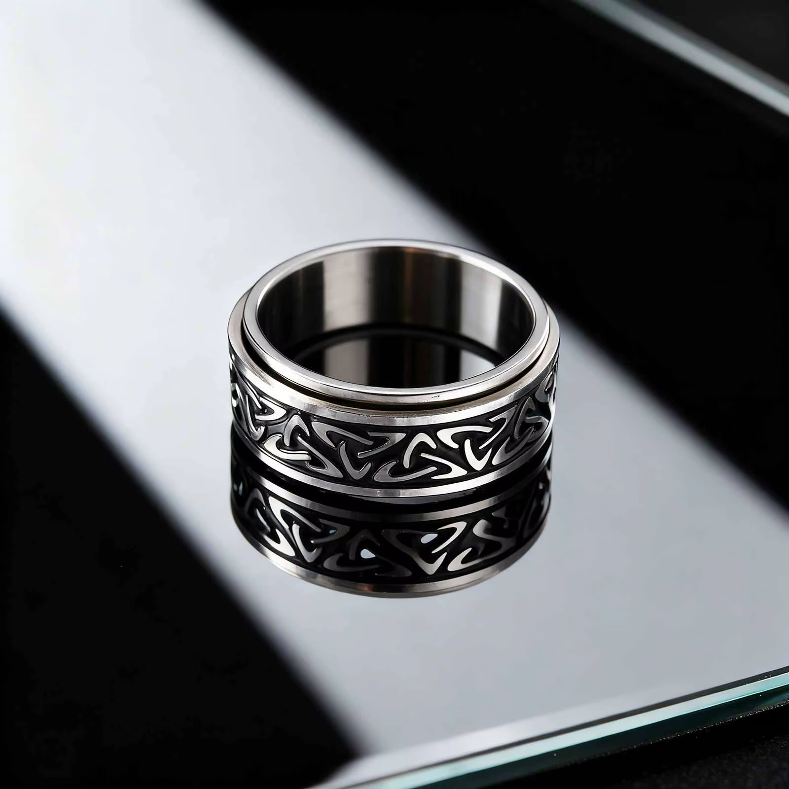 Bagues Rune à nœud celtique Vintage pour hommes