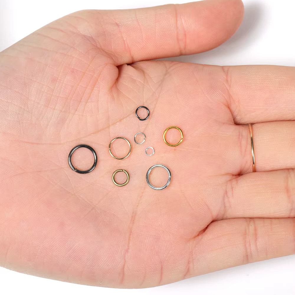 200 pièces/lot Dia 4-10mm gros Gunblack/Antique Bronze/or/argent/Rhodium anneaux de saut bijoux faisant des résultats bricolage accessoires