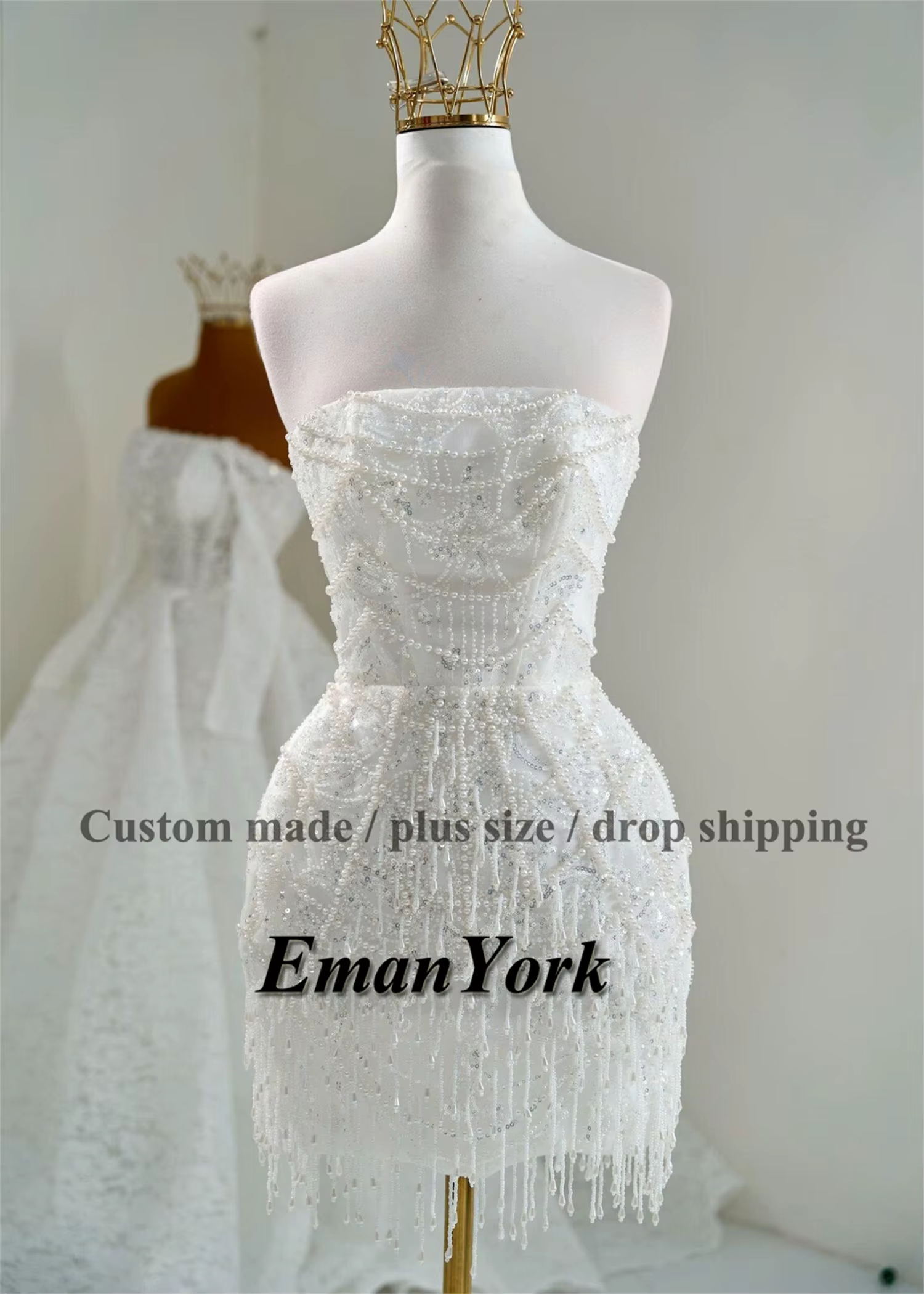 Robes de mariée miniatures délicates EmanY pour la mariée