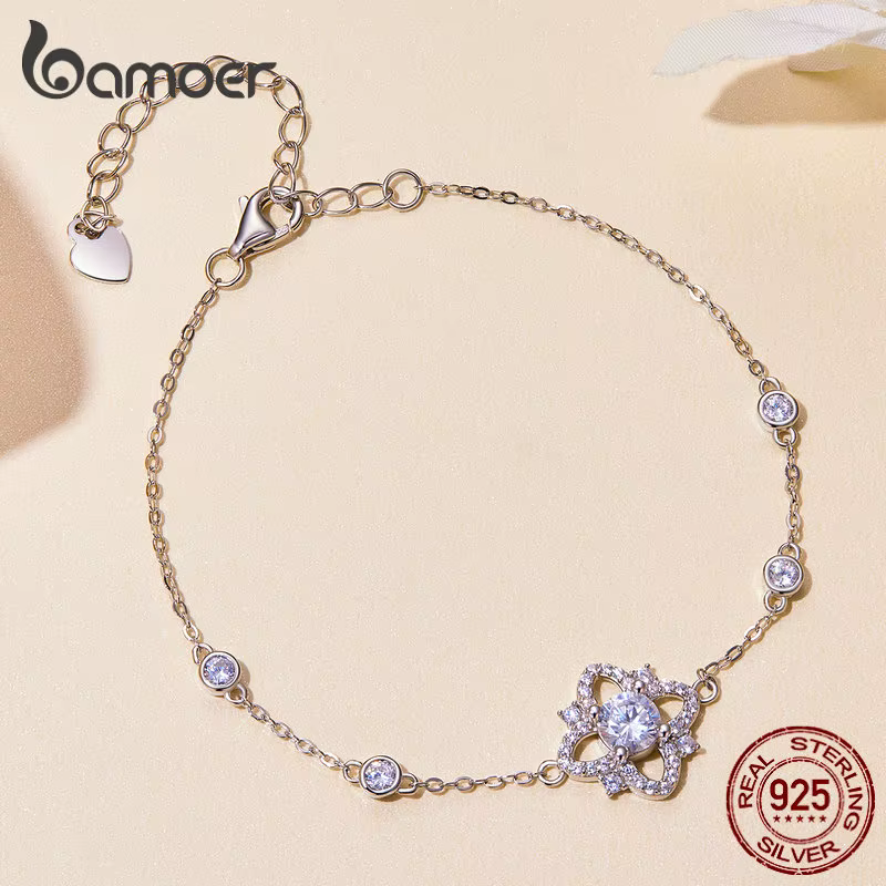 Bamoer-Bracelet Moissanite pour Femme