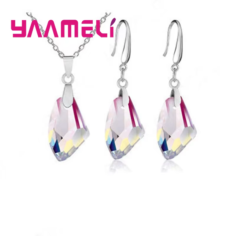 Ensemble de bijoux en argent regardé 925