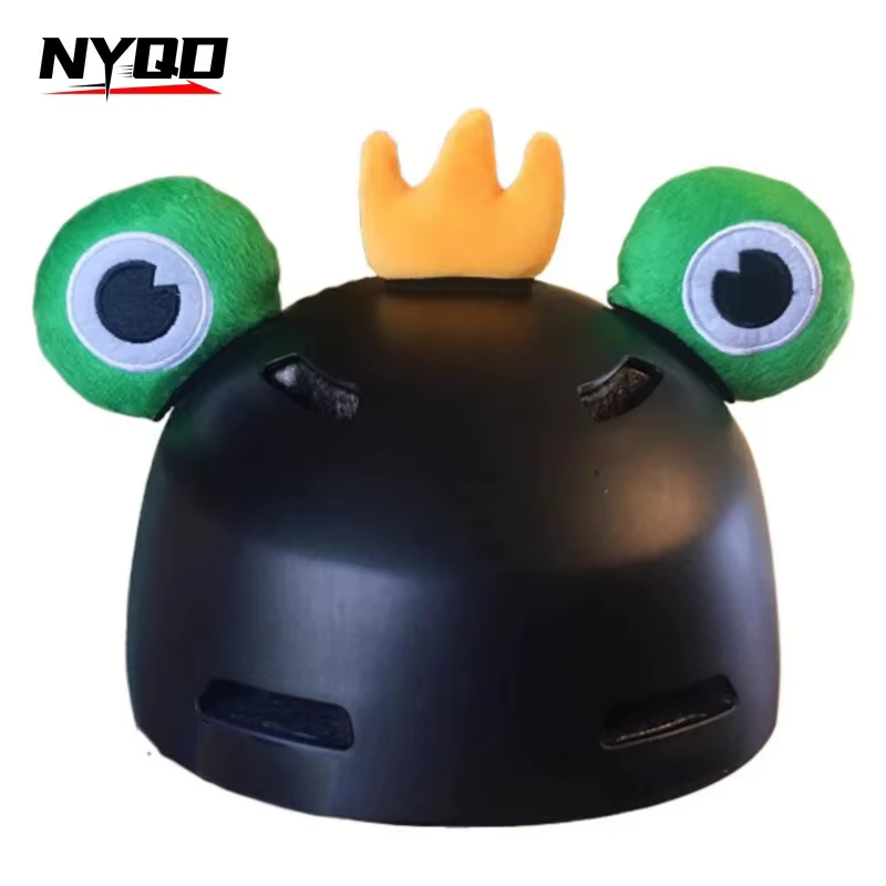 Mignon dessin animé casque bijoux grenouille Prince yeux