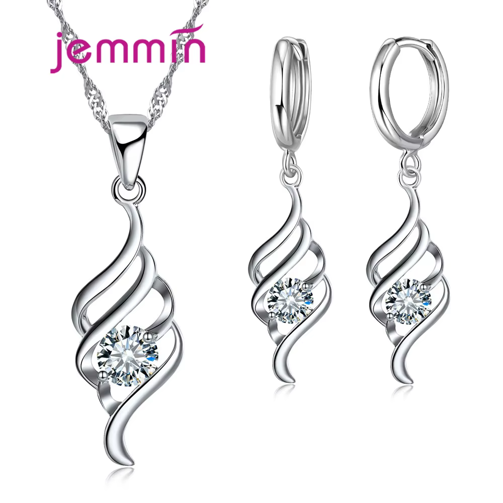 Ensembles de bijoux géométriques en argent 925