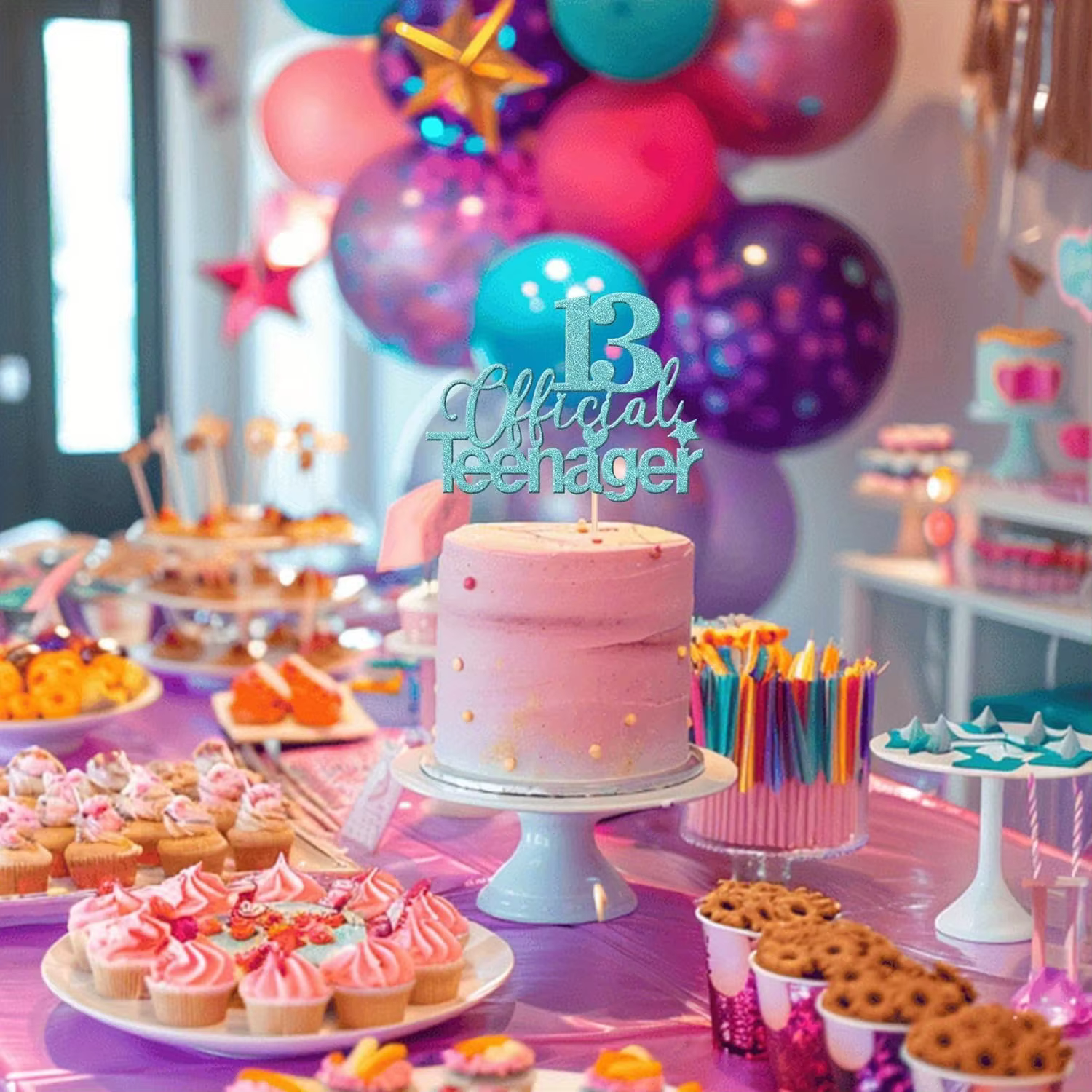 Décoration de gâteau pour 13e anniversaire