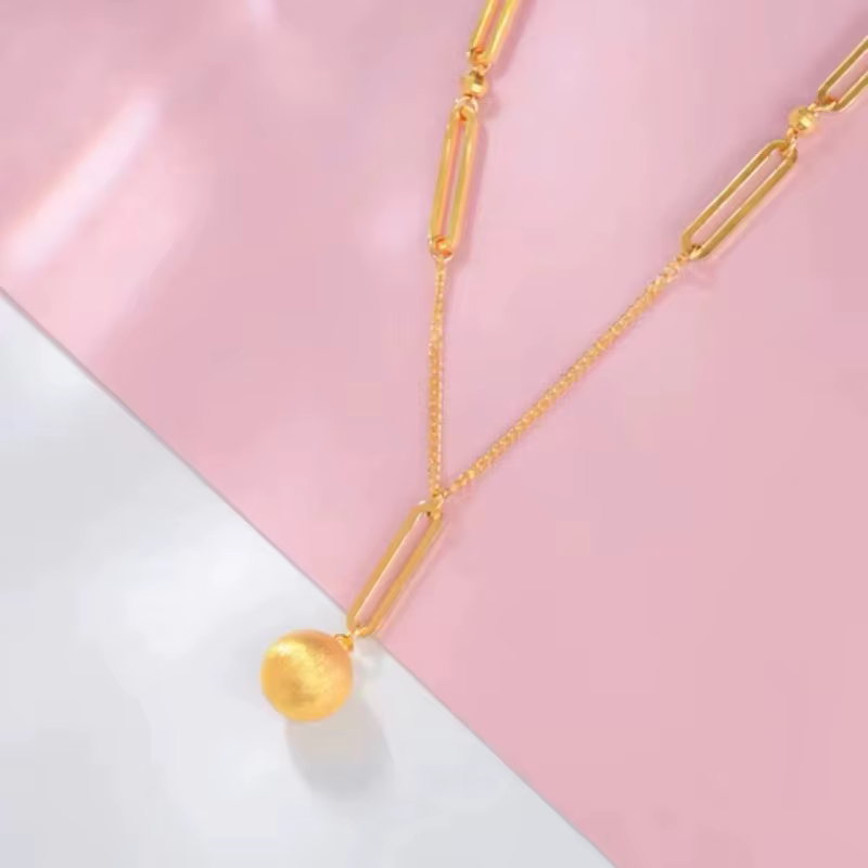 Elnar Jewelry – Nouveau collier de luxe en or pur 24 carats 9999 pour femme