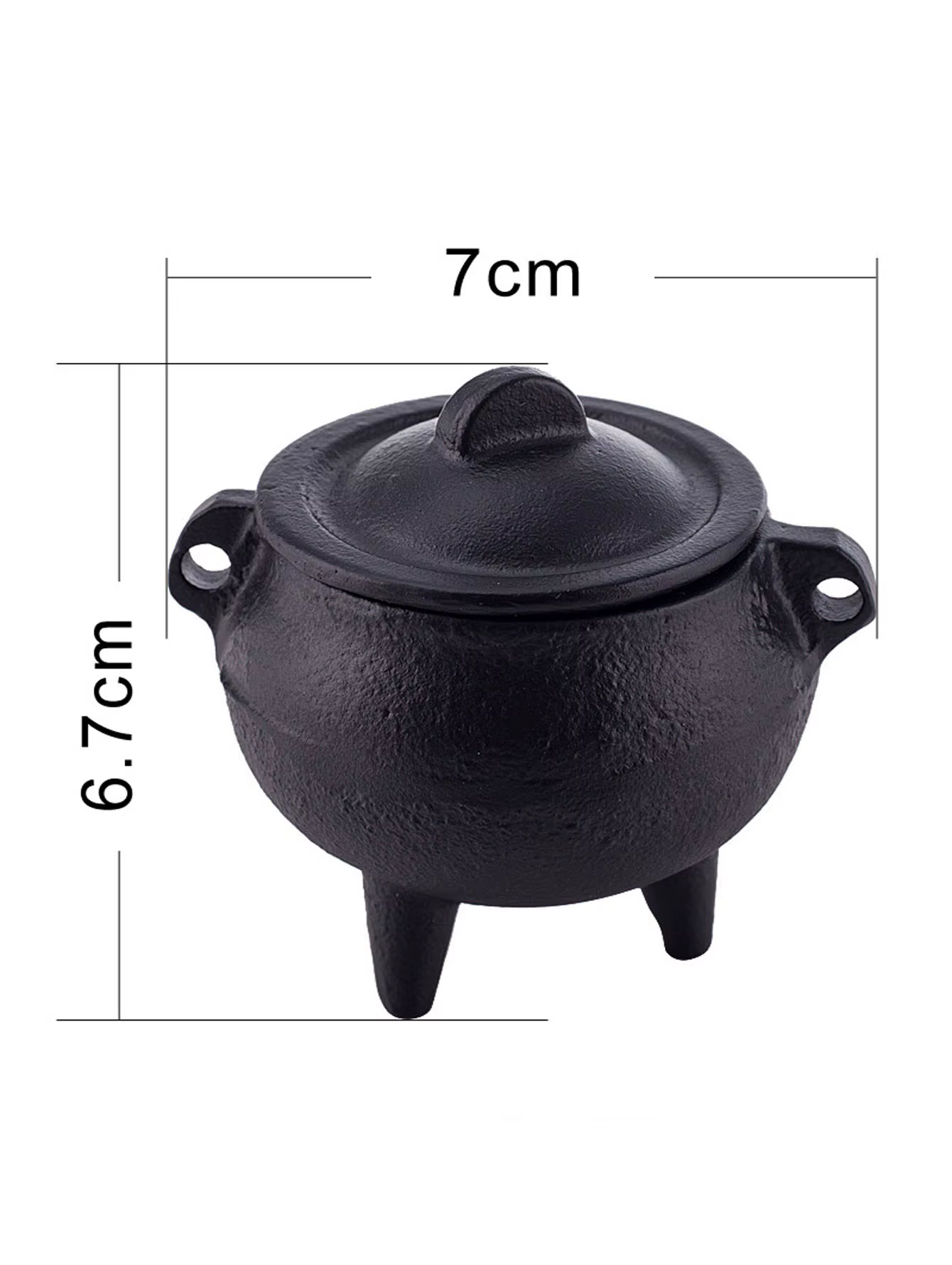 Brûleur d'encens en fonte avec couvercle