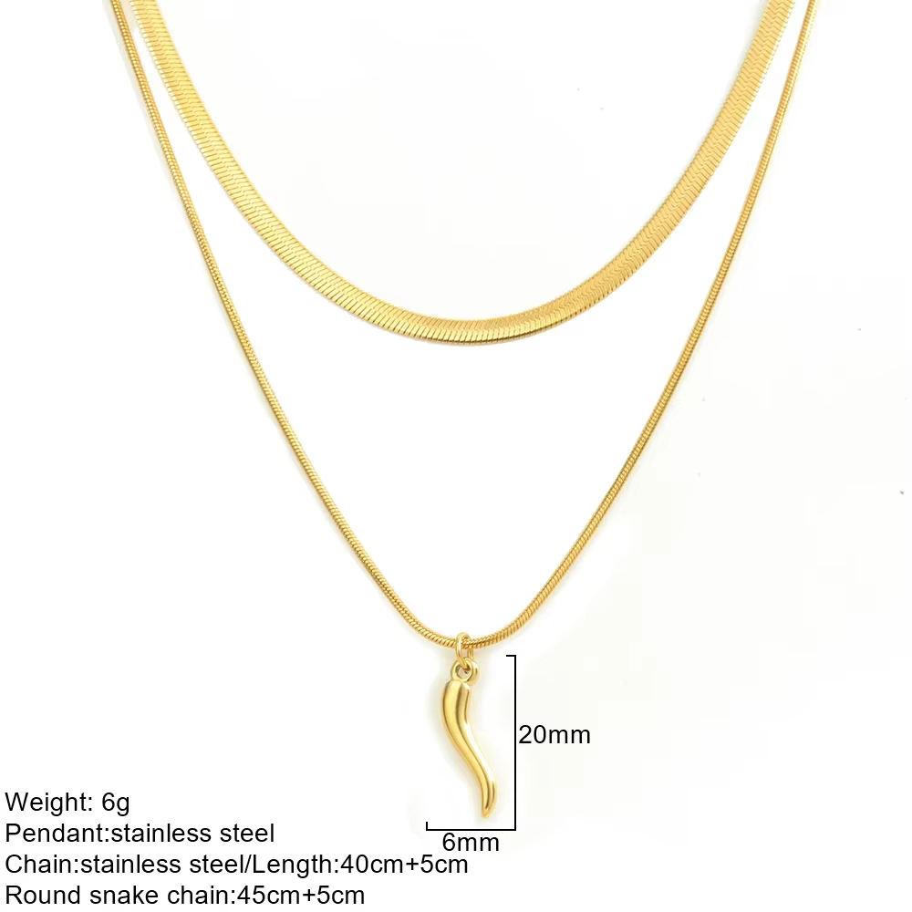 Collier Double couche en acier inoxydable