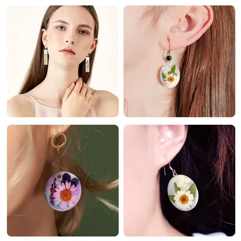 Moule géométrique en silicone pour pendentif de boucle d'oreille