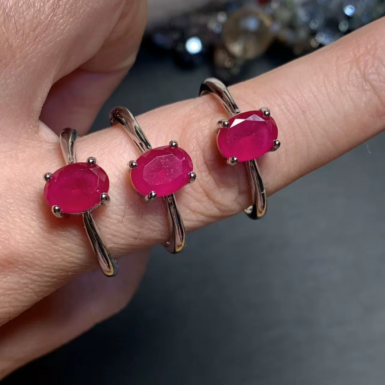 Bague en rubis naturel extravagant