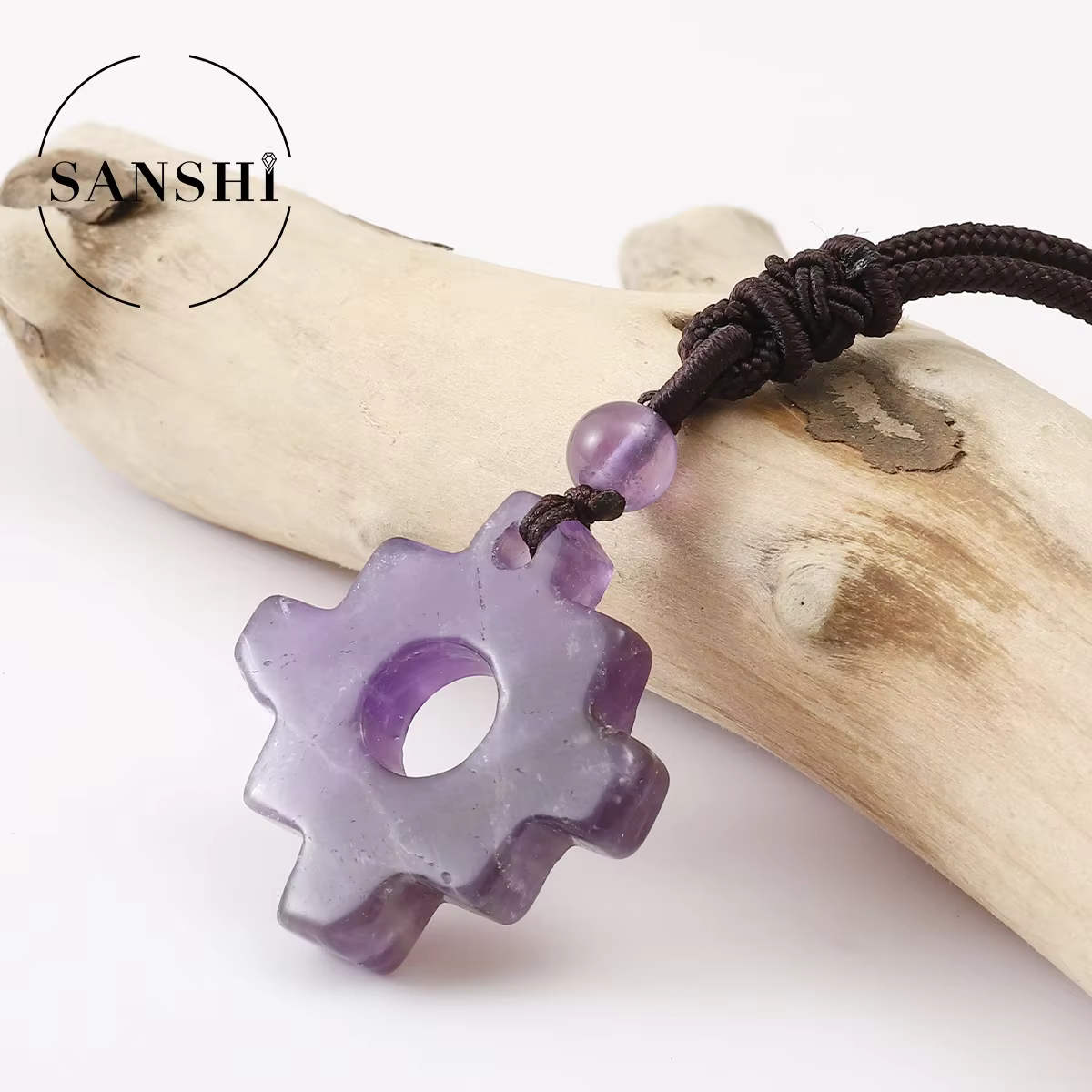 Collier Pendentif en Cristal de Quartz