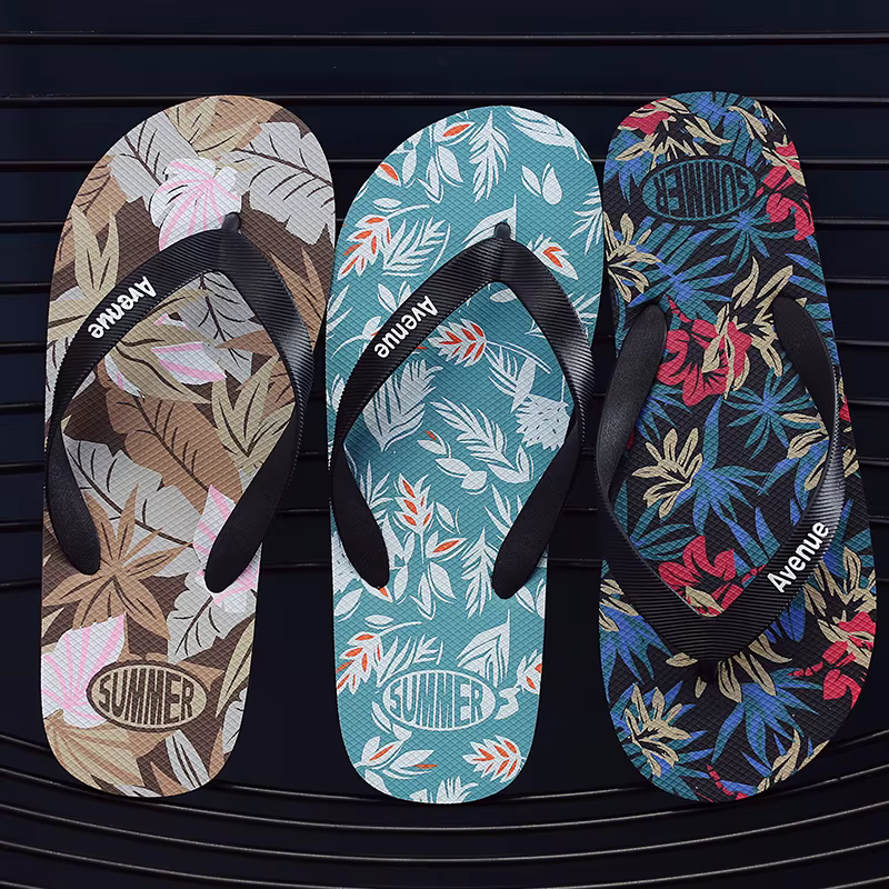 Claquettes imprimées Hawaï pour hommes