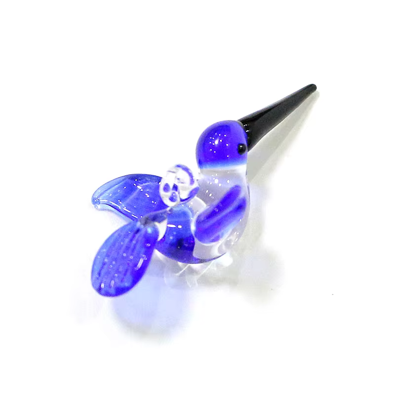 2 pièces clear mini hummingbird pendentif en verre adorable oiseau charme décorations pour diy bijoux colliers faire des accessoires ou des bonsaï de jardin micro paysage décoration compléments