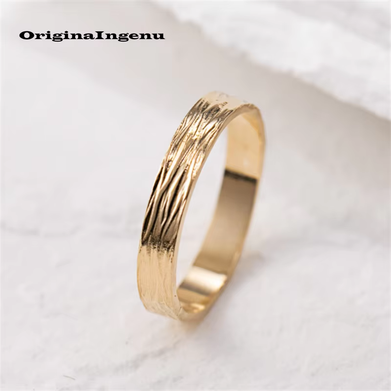 Bague optique remplie d'or 14 carats faite à la main